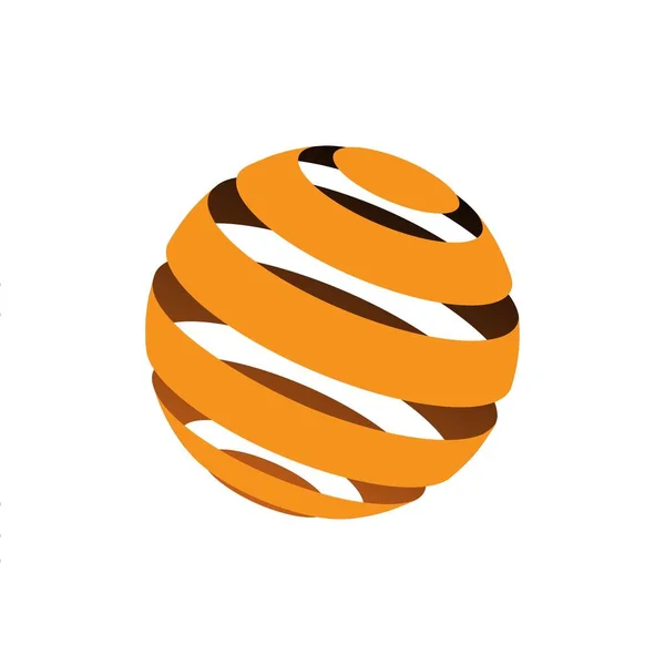 Küresel Logo Vektör Ilüstrasyon Şablonu — Stok Vektör