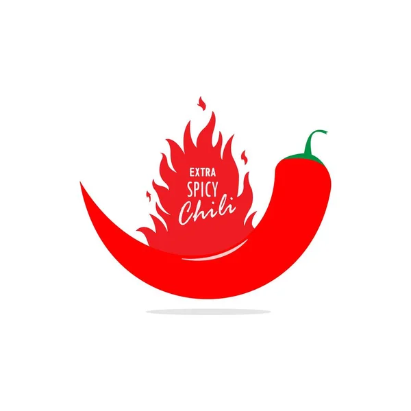 Chili Logo Vektorillustrationsvorlage — Stockvektor