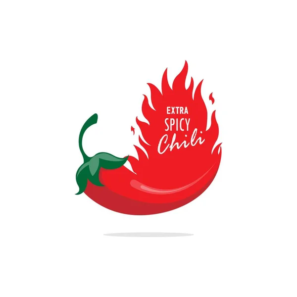 Chili Logo Vektorillustrationsvorlage — Stockvektor