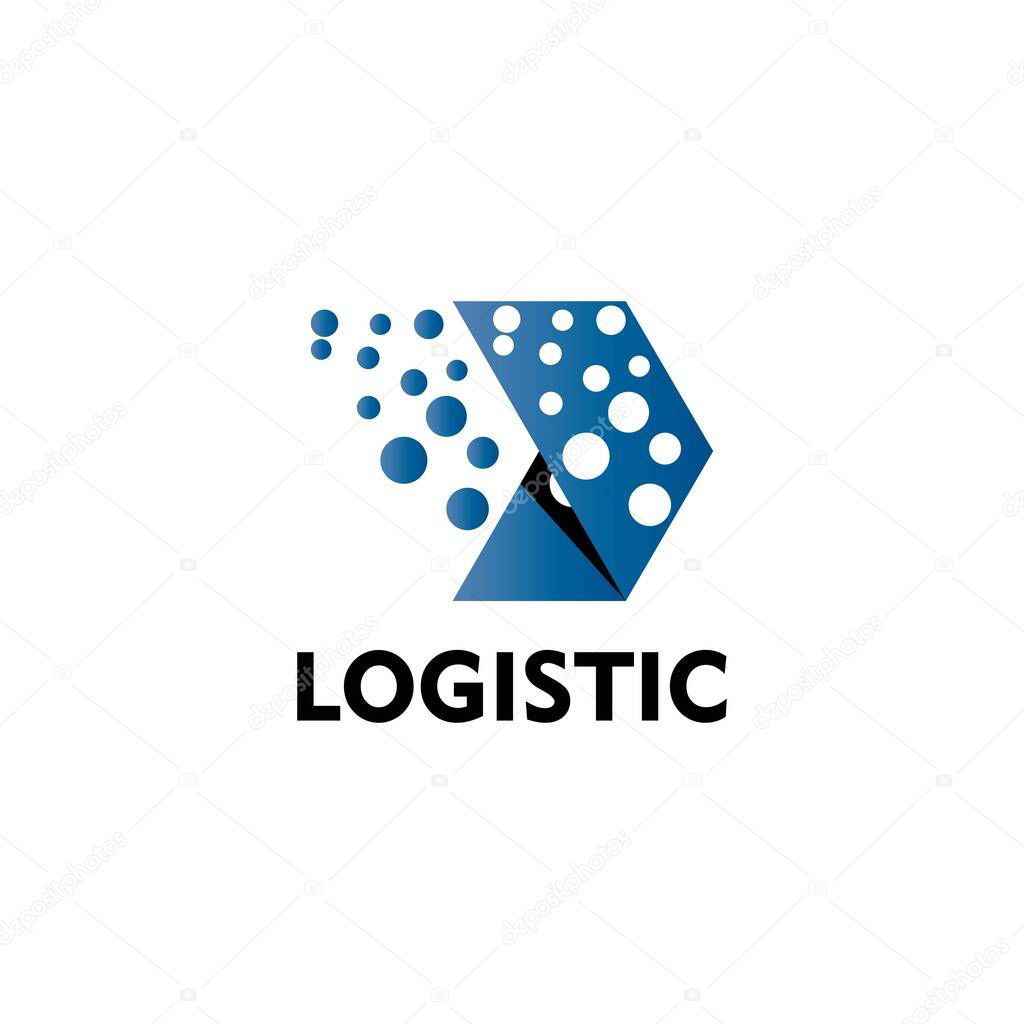 Logistic logo transportation icon template