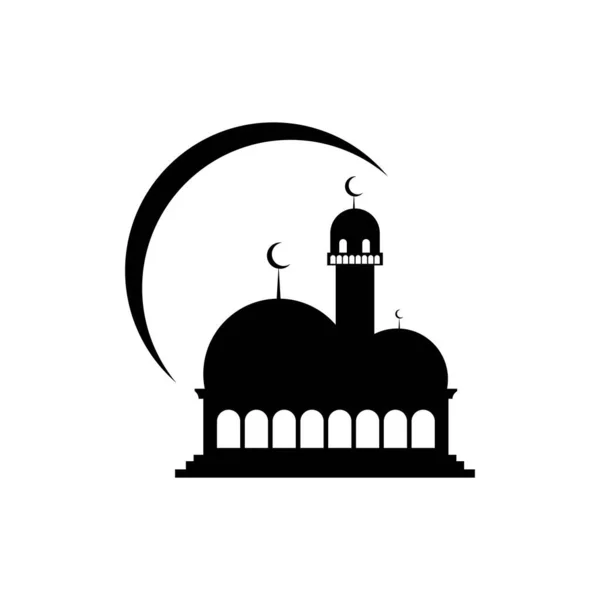 Logo Islámico Icono Mezquita Vector Plantilla — Vector de stock