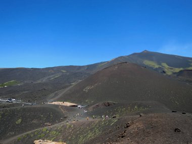 Etna volkanı Silvestri krateri, Sicilya, İtalya Avrupa