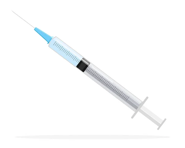 Seringues Médicales Jetables Vaccination Injection Drogues — Image vectorielle