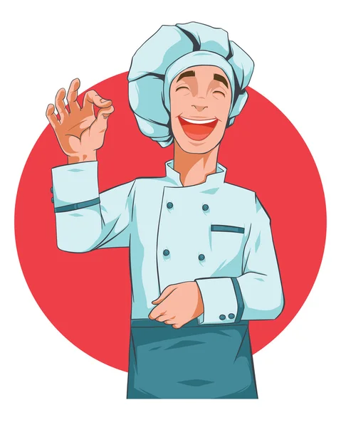 Illustration vectorielle Happy Cook — Image vectorielle