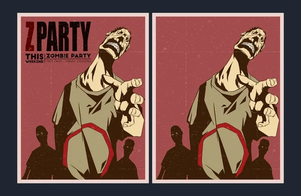 Zombie party zaproszenie. Ilustracja Stockowa