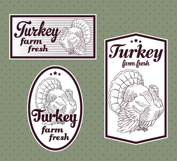 Turquia etiquetas vintage — Vetor de Stock