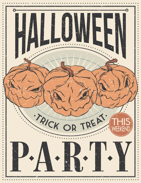 Halloween Poster. Vector illustration. — Stock Vector