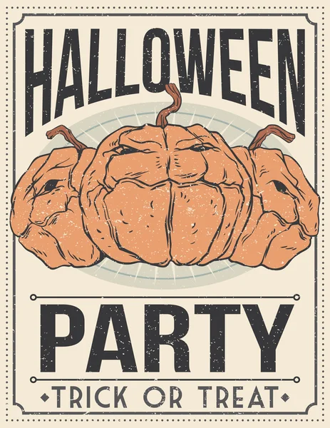 Halloween affisch. Vektorillustration. — Stock vektor