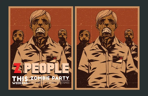 Zombi yeni yıl eğlencesi daveti.