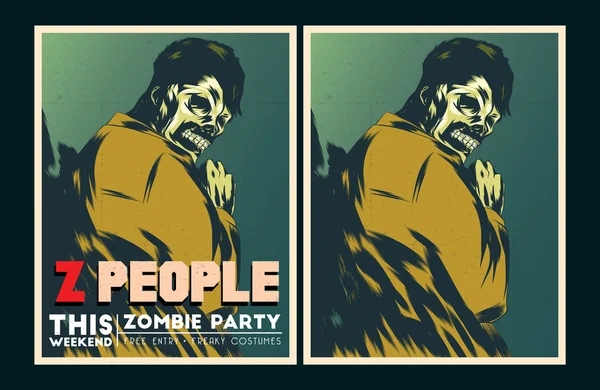 Invitation de fête zombie . Graphismes Vectoriels