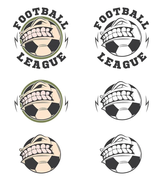 Set di etichette e badge di calcio vettoriale . — Vettoriale Stock