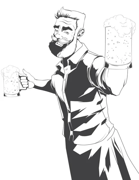 Barmen siluet vektör