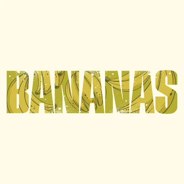 Bananen-Zeichen — Stockvektor