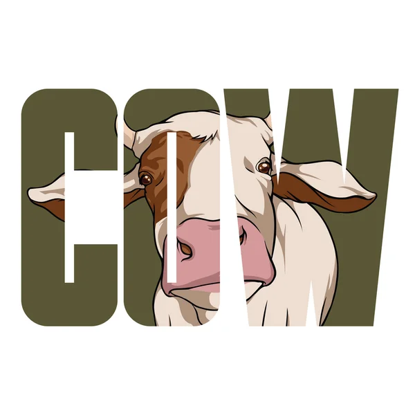 Signo de vaca — Vector de stock