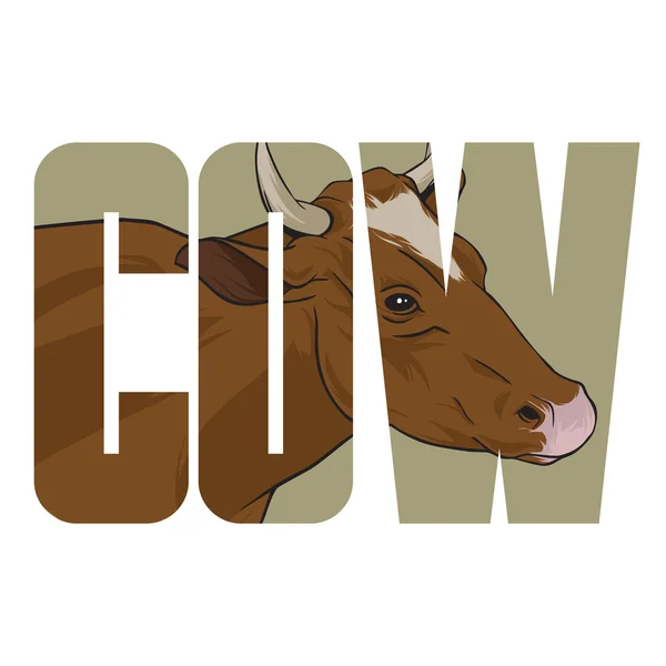 Segno di mucca — Vettoriale Stock