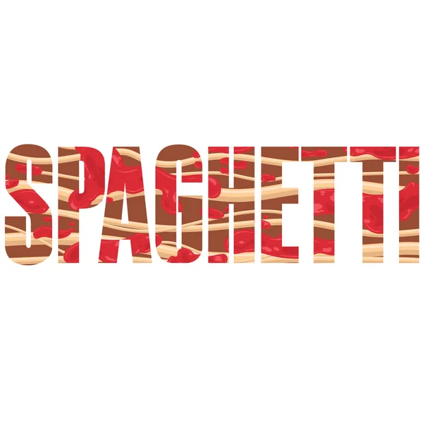 Spaghetti-Zeichen — Stockvektor