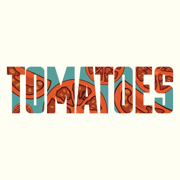 Sinal de tomates — Vetor de Stock