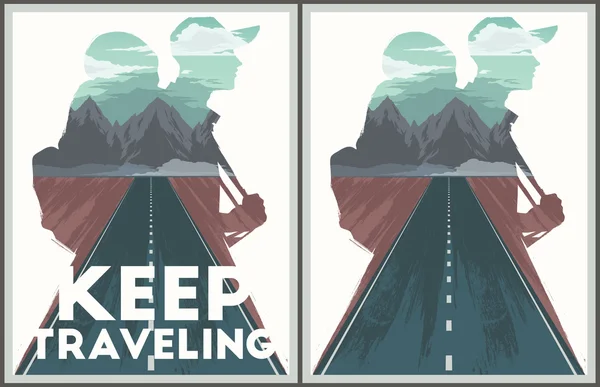 Poster koleksiyonu seyahat tutmak