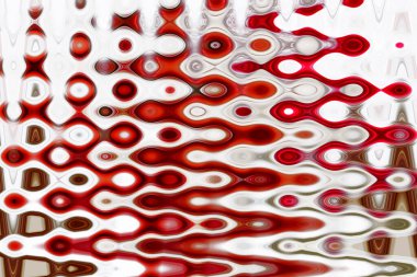 Kırmızı ve beyaz soyut daireler