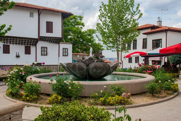 Verschillende Straat Uitzicht Uitzicht Historische Ankara Huizen Rond Ankara Castle — Stockfoto