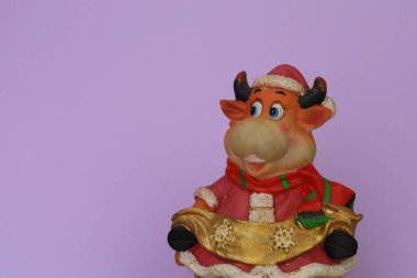 Doğu takvimine göre 2021 'in ana sembolü inek ya da boğa. Metin veya harf için boşluk kopyala