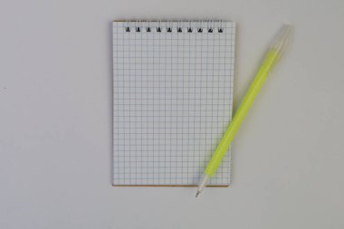 Yazı için kopyalama alanı olan not defteri. Mesaj için boşluk. Tasarım için model