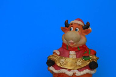 Doğu takvimine göre 2021 'in ana sembolü inek ya da boğa. Metin veya harf için boşluk kopyala