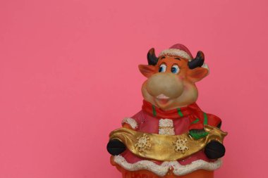 Doğu takvimine göre 2021 'in ana sembolü inek ya da boğa. Metin veya harf için boşluk kopyala