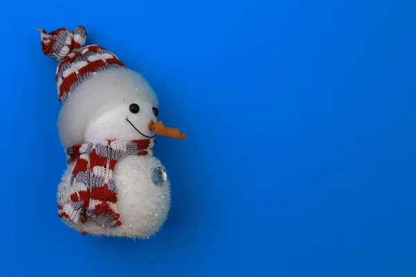 Újévi Hóember Szimbólum Karácsonyi Ünnepek Hagyományos Sztereotípiája Szöveg Vagy Felirat — Stock Fotó