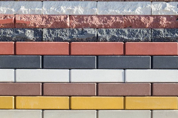 Bricks at the wholesale base of a building store. Background