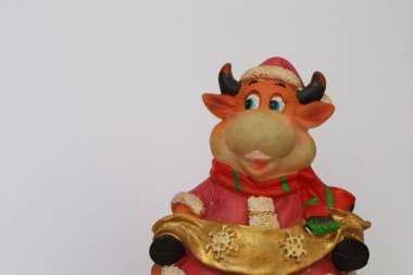 Doğu takvimine göre 2021 'in ana sembolü inek ya da boğa. Metin veya harf için boşluk kopyala