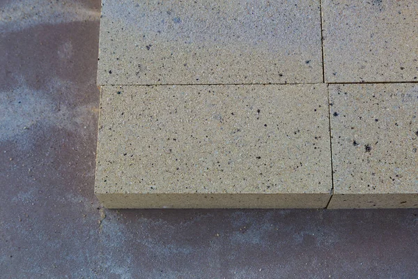 Bricks at the wholesale base of a building store. Background