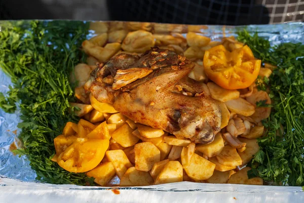 Varkensvlees Knokkel Gebakken Een Tandoor Schacht Het Deel Van Een — Stockfoto