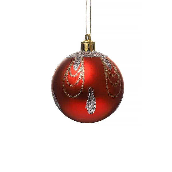 Klasyczna Piłka Tradycyjna Dekoracji Choinki Nowy Rok Lub Boże Narodzenie — Zdjęcie stockowe
