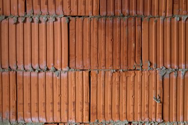 Boş tuğla. Sıcak enerji tasarruflu ve çevre dostu doğal yapı malzemesi. Arkaplan