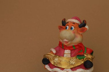 Doğu takvimine göre 2021 'in ana sembolü inek ya da boğa. Metin veya harf için boşluk kopyala