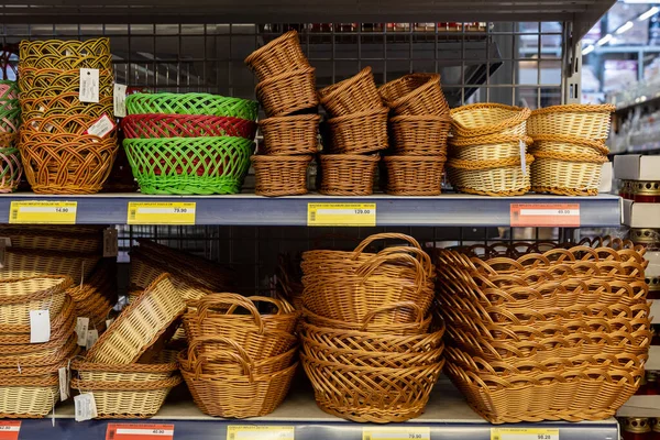 April 2021 Beltsy Moldawien Waren Auf Dem Markt Regal Schaufenster — Stockfoto