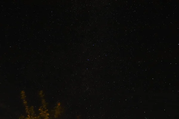 Stark Himmel Mörkret Augusti Kväll Mycket Trevlig Bakgrund — Stockfoto