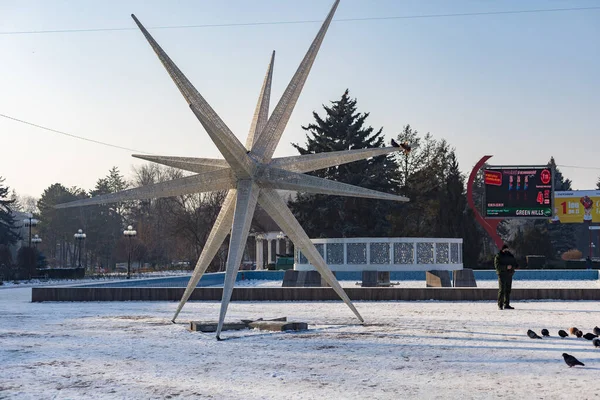 Января 2021 Года Бельцы Бельцы Молдова Снежная Холодная Зима Городе — стоковое фото