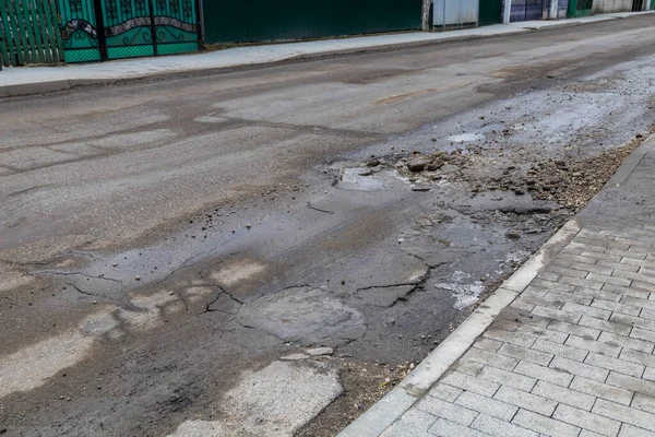 Janvier 2021 Balti Beltsy Moldavie Routes Terribles Mauvais Environnement Ville — Photo