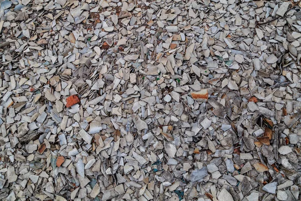 Фрагменти Шиферу Забруднюють Навколишнє Середовище Азбестом Викидаються Природу Тло — стокове фото