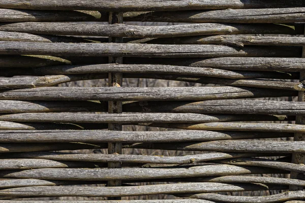 Fonott Kerítés Absztrakt Háttér Textúra Szarvasmarhát Régóta Kényelem Megmért Vidéki — Stock Fotó