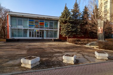 25 Şubat 2021 Balti veya Beltsy, Moldova Transnistria 'daki savaşta ölenlerin anıtı. İllüstrasyon Editörü