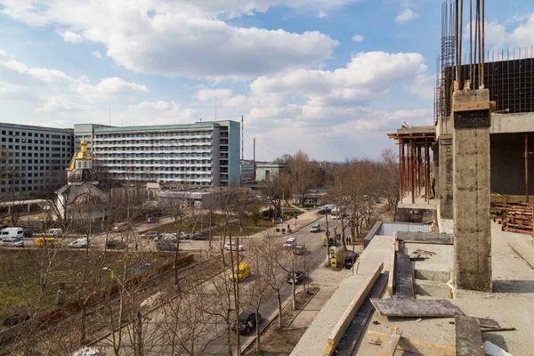 March 2021 Balti Moldova New Housing Construction Site Illustrative Editorial — Stock Photo, Image