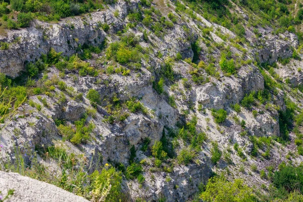 Ein Altes Kalksteinbergwerk Naturstein Hintergrund Mit Kopierraum Für Text — Stockfoto