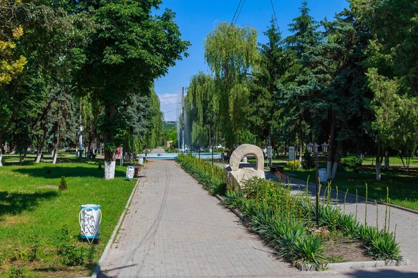 Central City Park Illustratief Redactioneel Juni 2021 Soroca Moldavië Achtergrond — Stockfoto