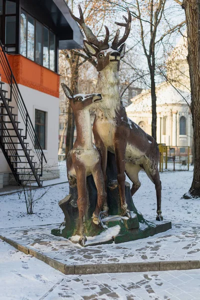 Janvier 2021 Balti Beltsy Moldavie Monument Aux Cerfs Éditorial Illustratif — Photo