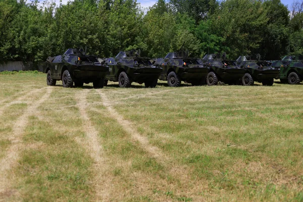 Militärmanöver Mit Schwerem Gerät Demonstration Militärischer Übungen Juli 2020 Balti — Stockfoto