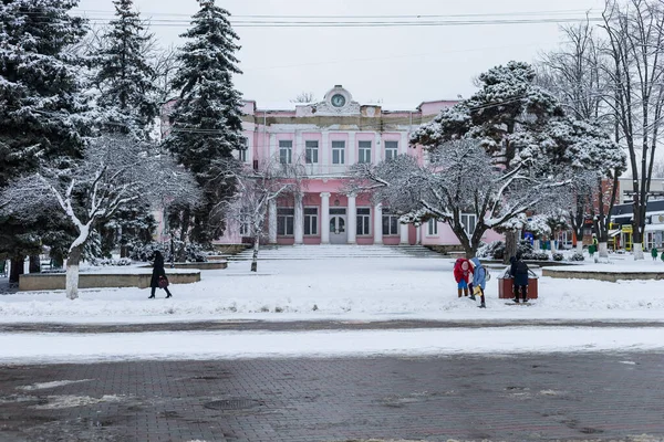 Février 2021 Balti Beltsy Moldavie Hiver Froid Neigeux Dans Ville — Photo