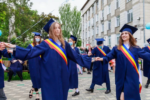 Αποφοίτησε Την Ημέρα Της Αποφοίτησης Μπέλτσι Μολδαβία Μαΐου 2021 Μόνο — Φωτογραφία Αρχείου